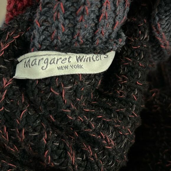 MARGARET WINTERS Cowl Neck Color Block Knit Double-Sided Sweater-S - Picture 7 of 11